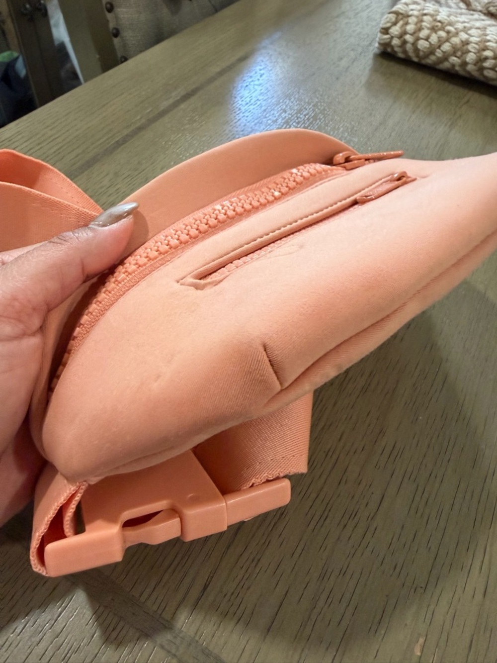 Dagne Dover ACE NEOPRENE FANNY PACK Orange EUC Adjustable Strap Waist Belt - Picture 4 of 11